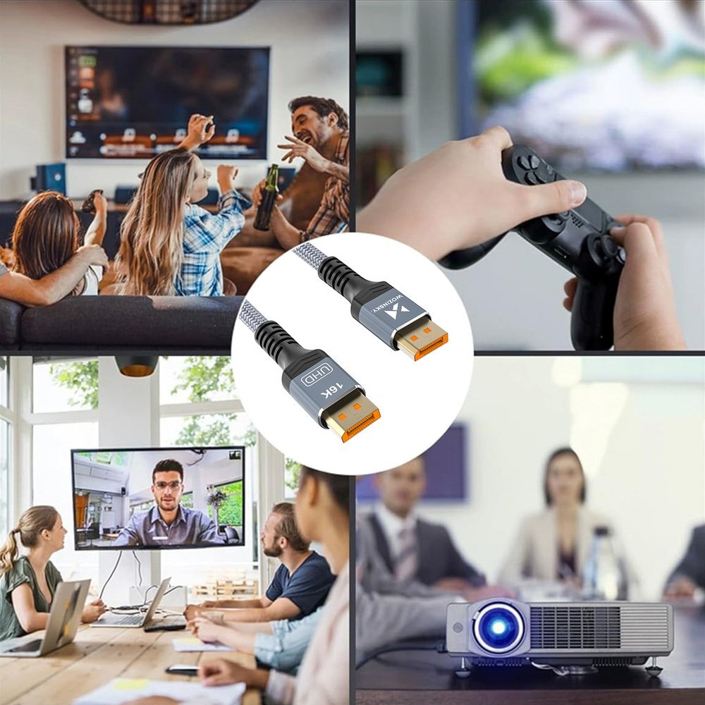 Kabelis Wozinsky WPS-16AYL2S DisplayPort 2.1 VESA Certified 80 Gb/s 16K@60Hz 8K@120Hz 4K@240Hz HDR HDCP DSC 2m – juodas 8 Kabelis Wozinsky WPS-16AYL2S DisplayPort 2.1 VESA Certified 80 Gb/s 16K@60Hz 8K@120Hz 4K@240Hz HDR HDCP DSC 2m – juodas 8