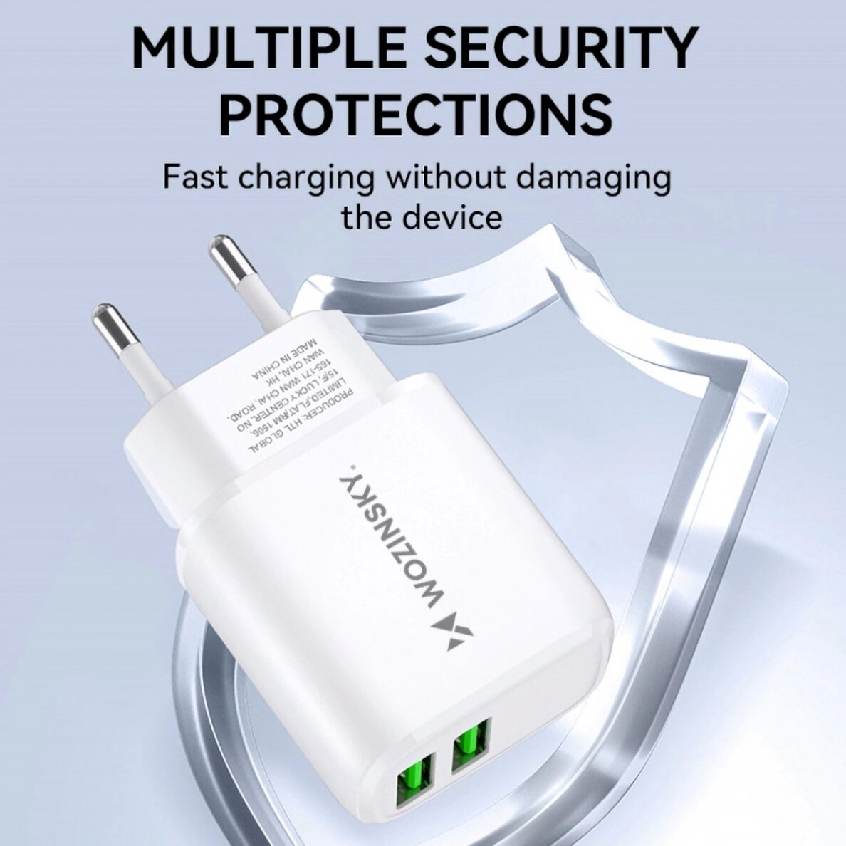 Wozinsky CUWCW 2.4A 2 x USB-A wall Įkroviklis  - baltas 6 Wozinsky CUWCW 2.4A 2 x USB-A wall Įkroviklis  - baltas 6