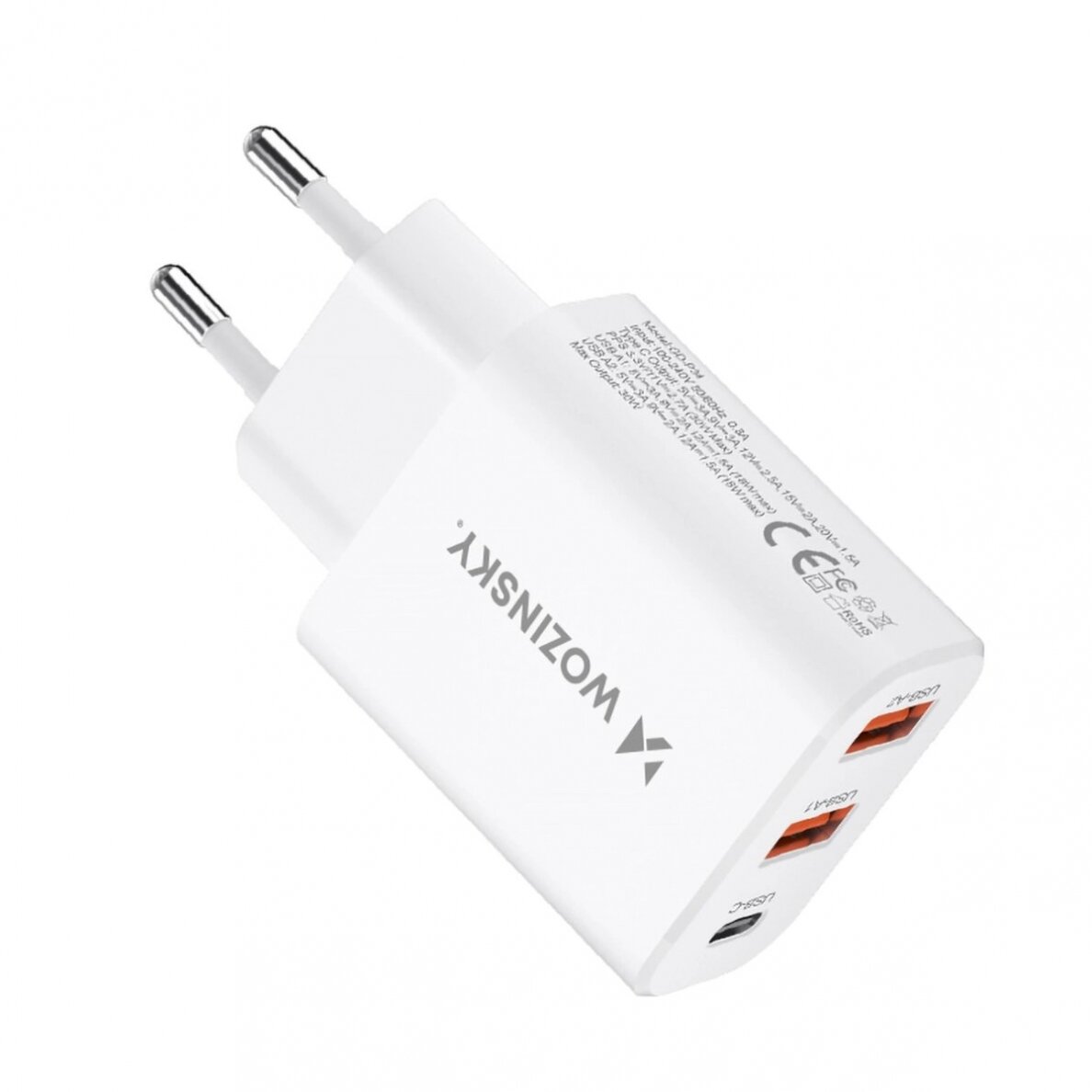Wozinsky CWCUCW 30W USB-C / 2 x USB-A wall Įkroviklis - baltas 3 Wozinsky CWCUCW 30W USB-C / 2 x USB-A wall Įkroviklis - baltas 3