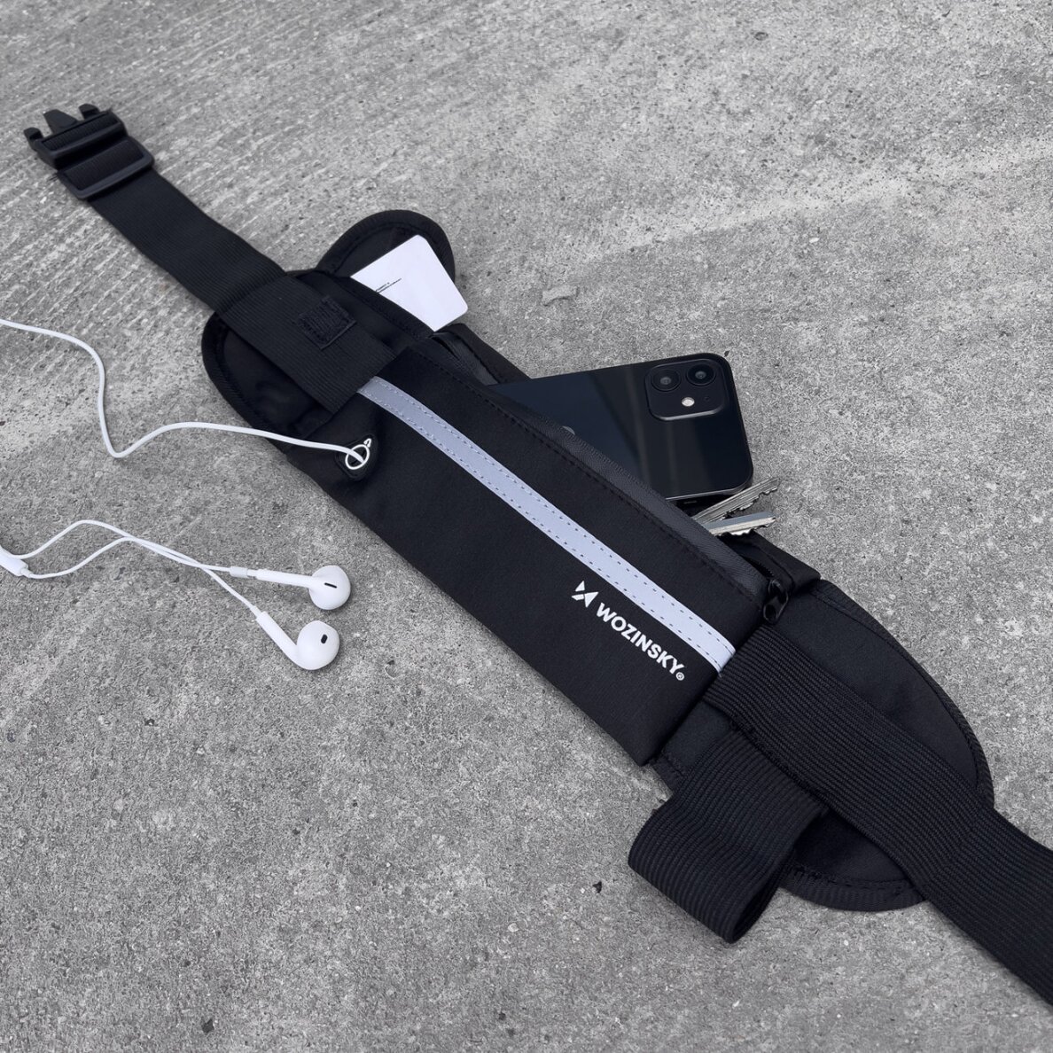 Bėgimo diržas ant juosmens Wozinsky expandable Juodas (WRBBK1) 11
