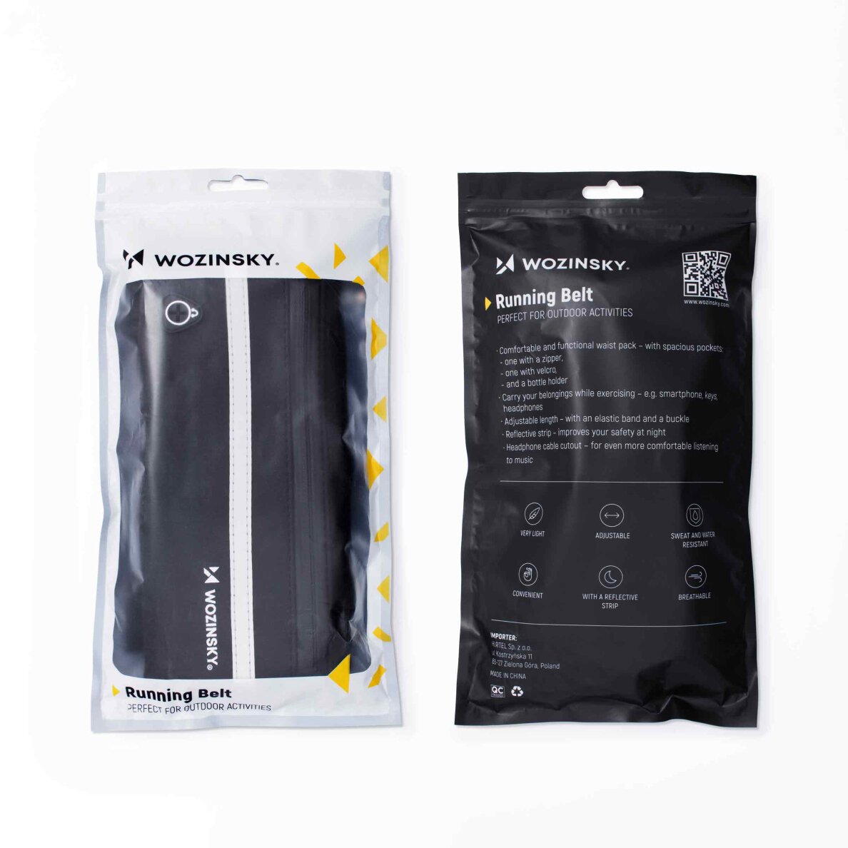 Bėgimo diržas ant juosmens Wozinsky expandable Juodas (WRBBK1) 12
