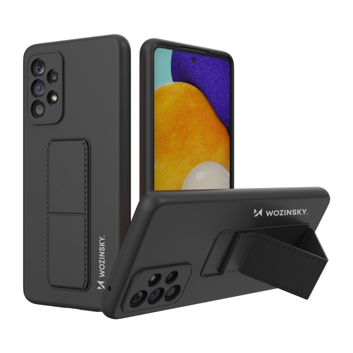 Dėklas Wozinsky Kickstand Flexible Samsung Galaxy A73 Juodas Dėklas Wozinsky Kickstand Flexible Samsung Galaxy A73 Juodas