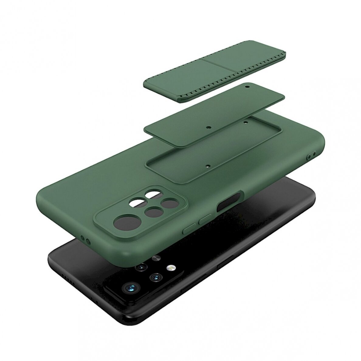 Dėklas Wozinsky Kickstand Xiaomi Redmi Note 11S / Note 11 raudonas 5