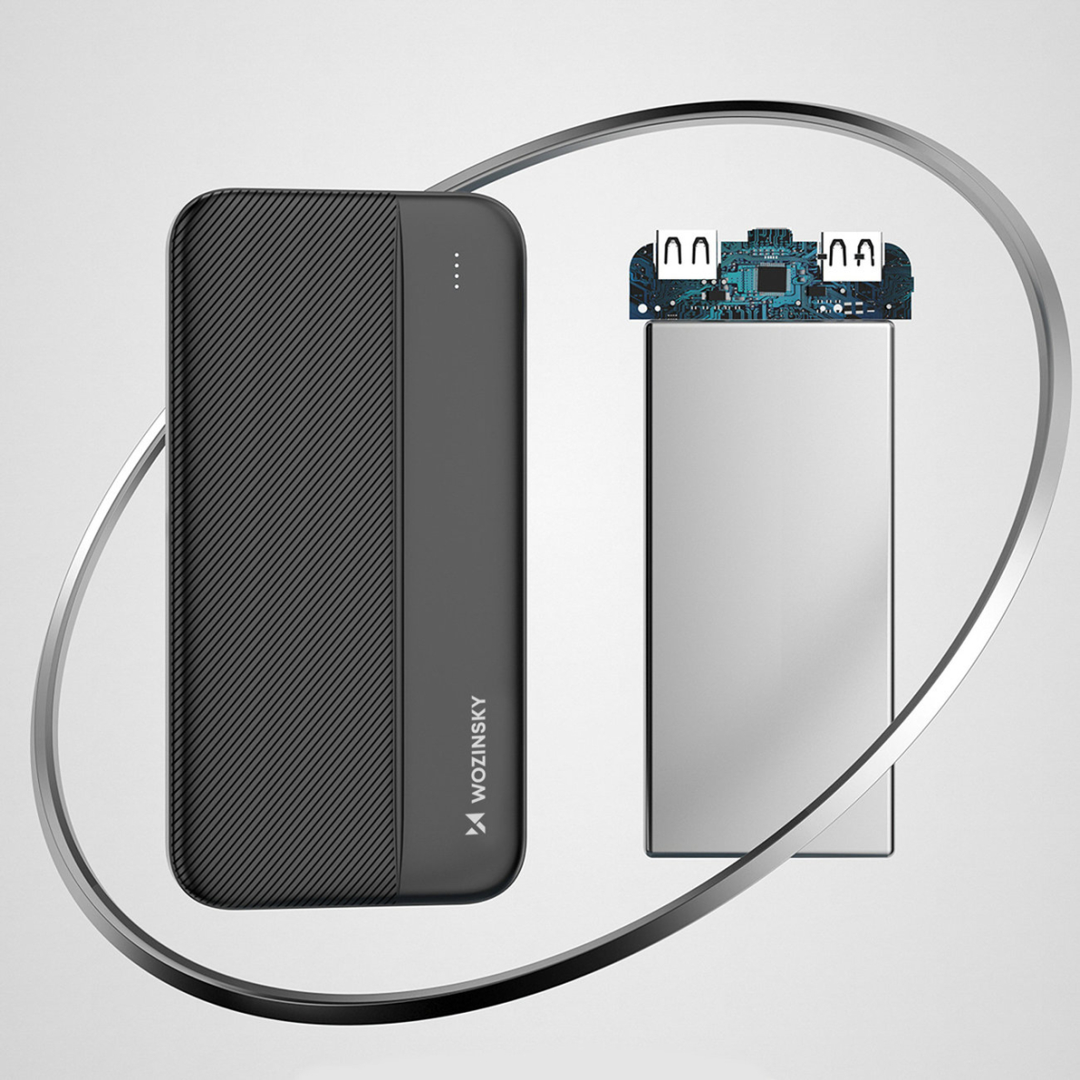 Wozinsky powerbank 10000mAh 2 x USB black (WPBBK1) 8 Wozinsky powerbank 10000mAh 2 x USB black (WPBBK1) 8