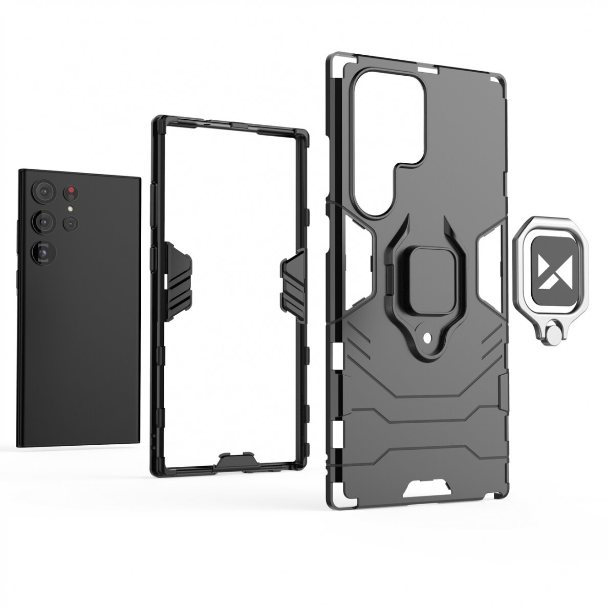 Dėklas Wozinsky Ring Armor Samsung Galaxy S23 Ultra Juodas 12 Dėklas Wozinsky Ring Armor Samsung Galaxy S23 Ultra Juodas 12