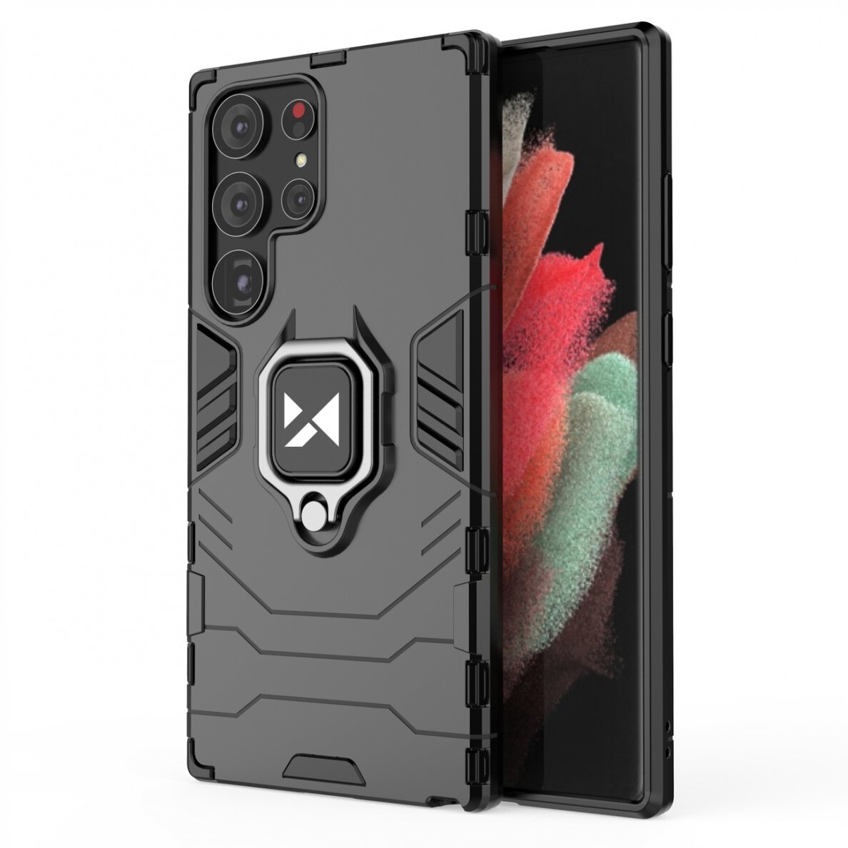 Dėklas Wozinsky Ring Armor Samsung Galaxy S23 Ultra Juodas Dėklas Wozinsky Ring Armor Samsung Galaxy S23 Ultra Juodas