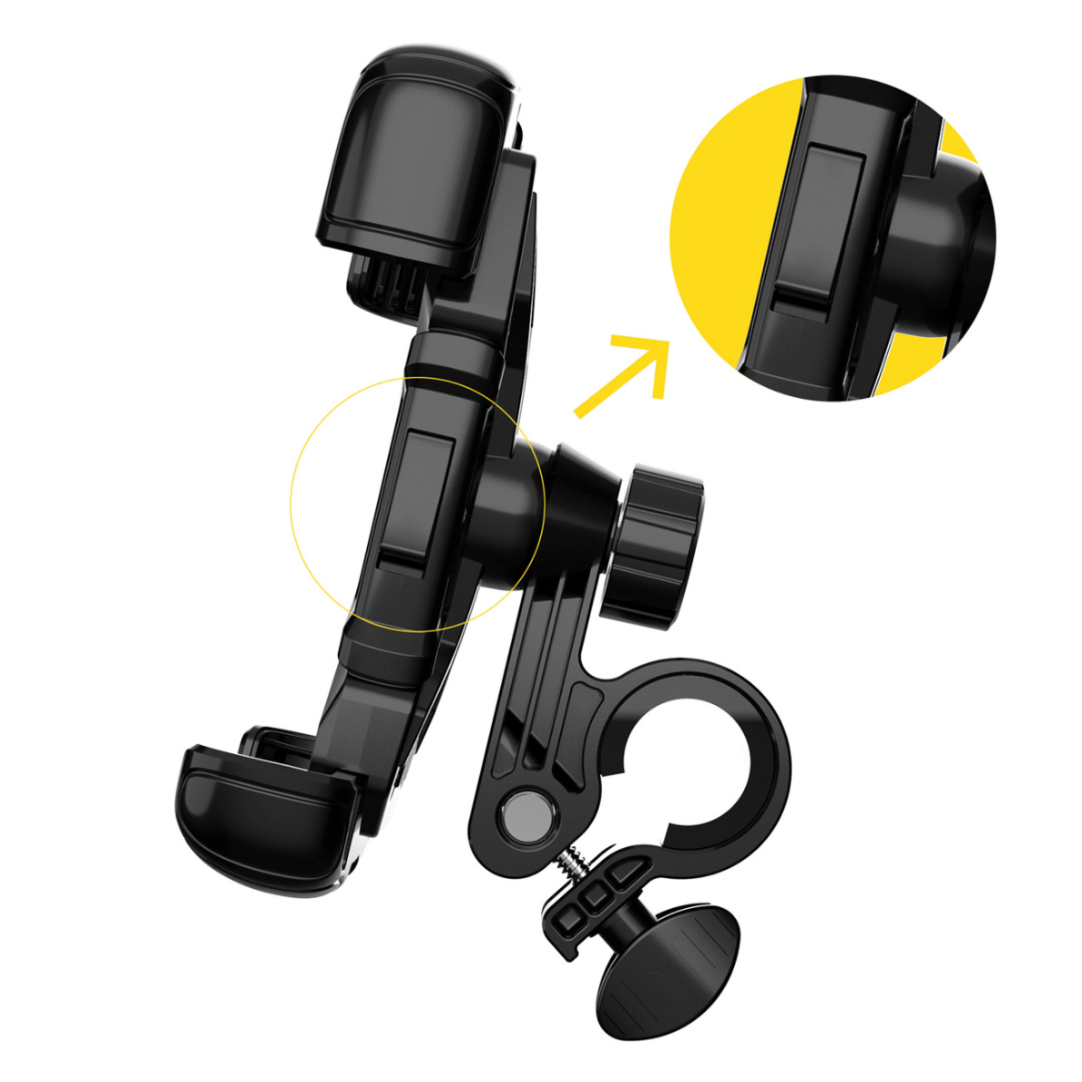 Laikiklis Wozinsky strong phone holder for the handlebar of a bicycle, motorcycle, scooters Juodas (WBHBK6) 2 Laikiklis Wozinsky strong phone holder for the handlebar of a bicycle, motorcycle, scooters Juodas (WBHBK6) 2