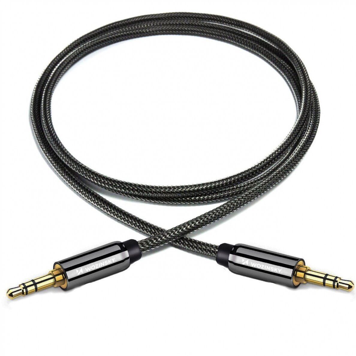 Wozinsky universal mini jack cable 2x AUX cable 1.5 m black 2 Wozinsky universal mini jack cable 2x AUX cable 1.5 m black 2