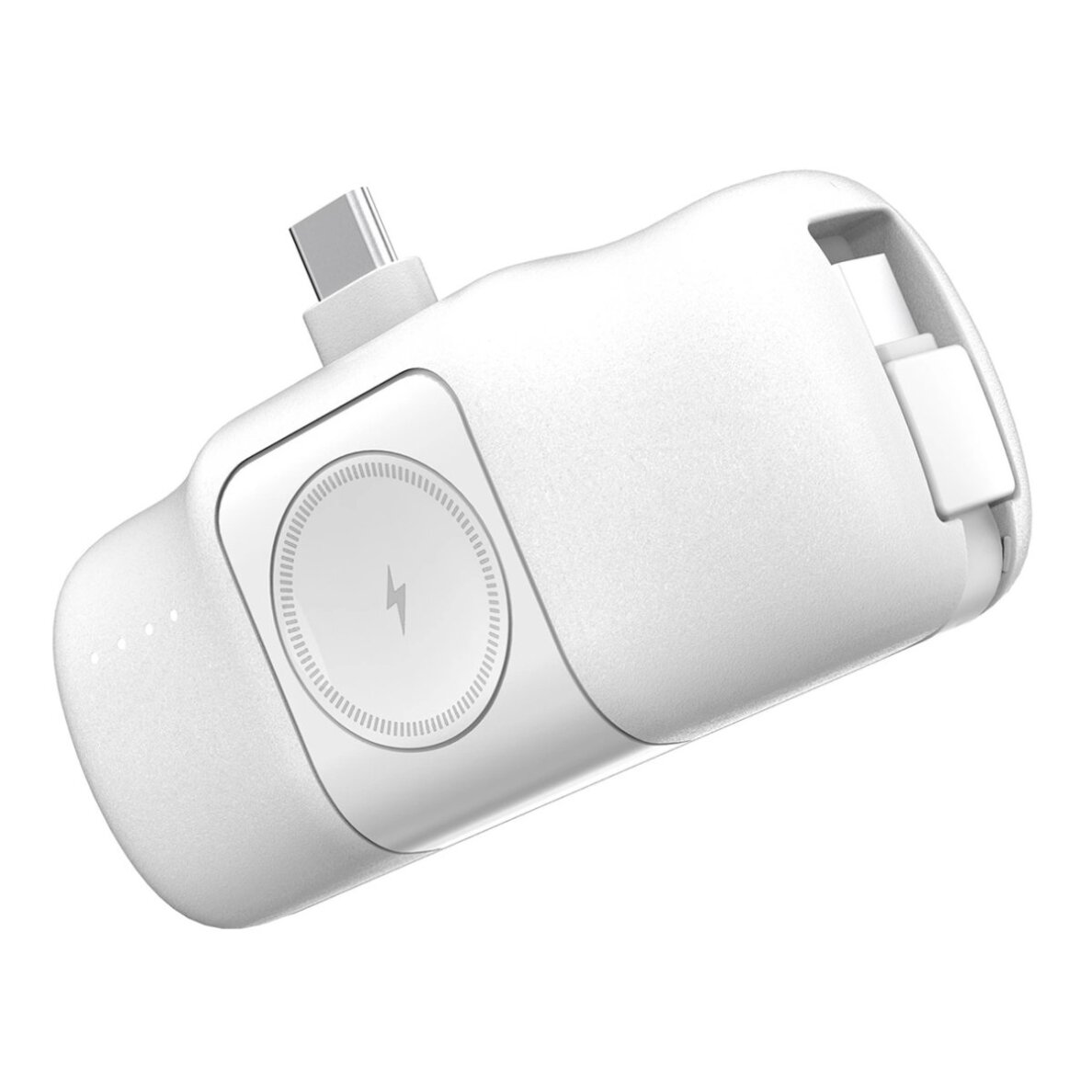 Išorinė baterija Wozinsky WF16-YCS 5000mAh 15W USB-C Mini su integruotu USB-C laidu ir Apple Watch įkrovikliu – balta 2 Išorinė baterija Wozinsky WF16-YCS 5000mAh 15W USB-C Mini su integruotu USB-C laidu ir Apple Watch įkrovikliu – balta 2