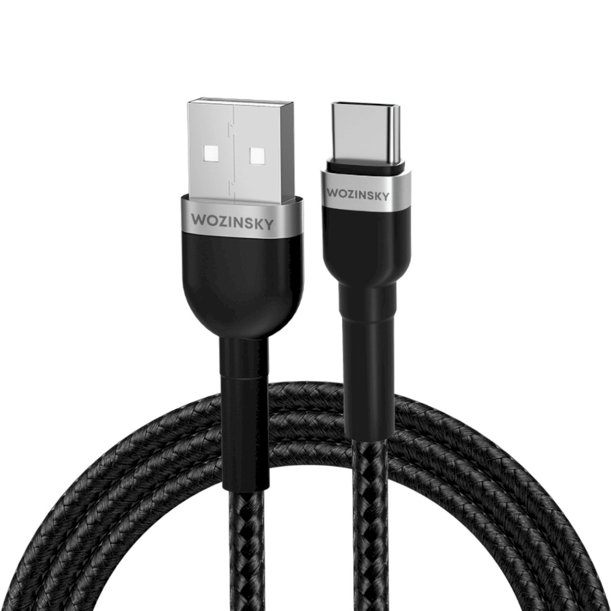 Wozinsky WNBAC1 USB-A / USB-C 2.4A Kabelis 1 m - Juodas Wozinsky WNBAC1 USB-A / USB-C 2.4A Kabelis 1 m - Juodas