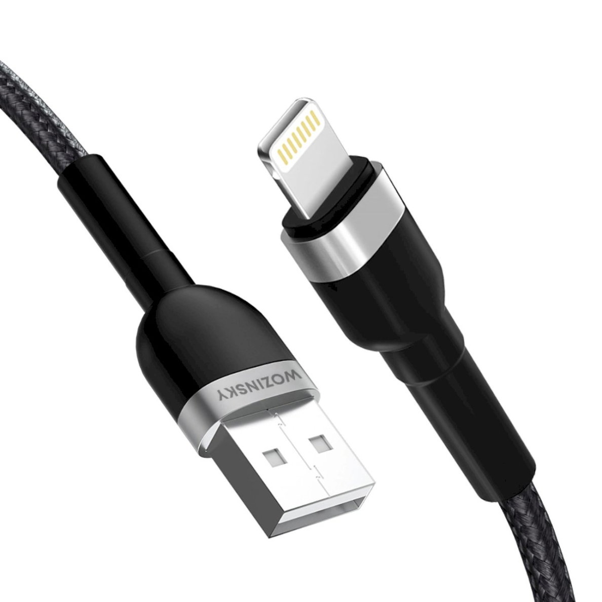 Wozinsky WNBAL2 USB-A / Lightning 2.4A Kabelis 2 m - Juodas 1 Wozinsky WNBAL2 USB-A / Lightning 2.4A Kabelis 2 m - Juodas 1