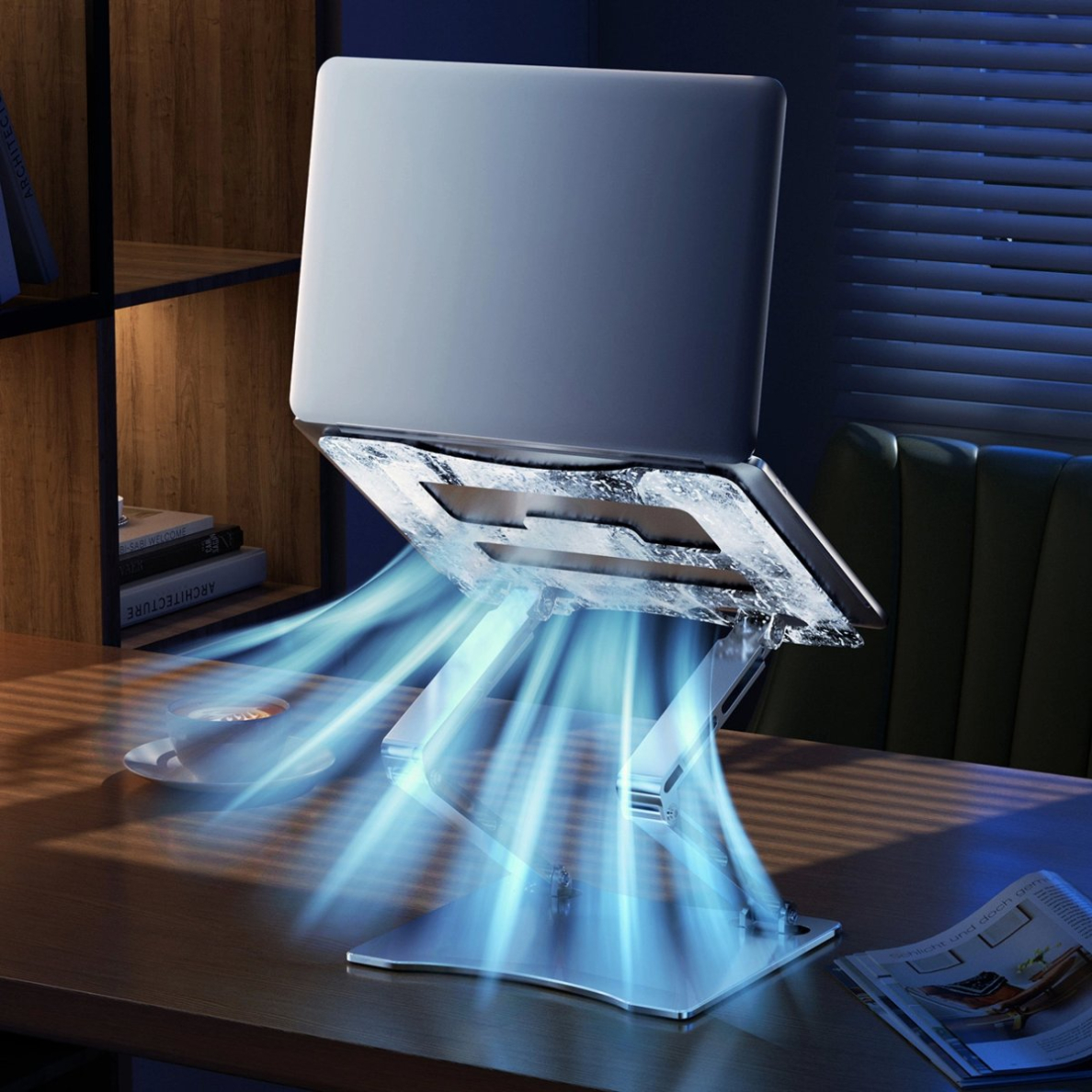 Wozinsky WRS-CPY75DSB Nešiojamo kompiuterio stovas, aliuminio – juodas 2