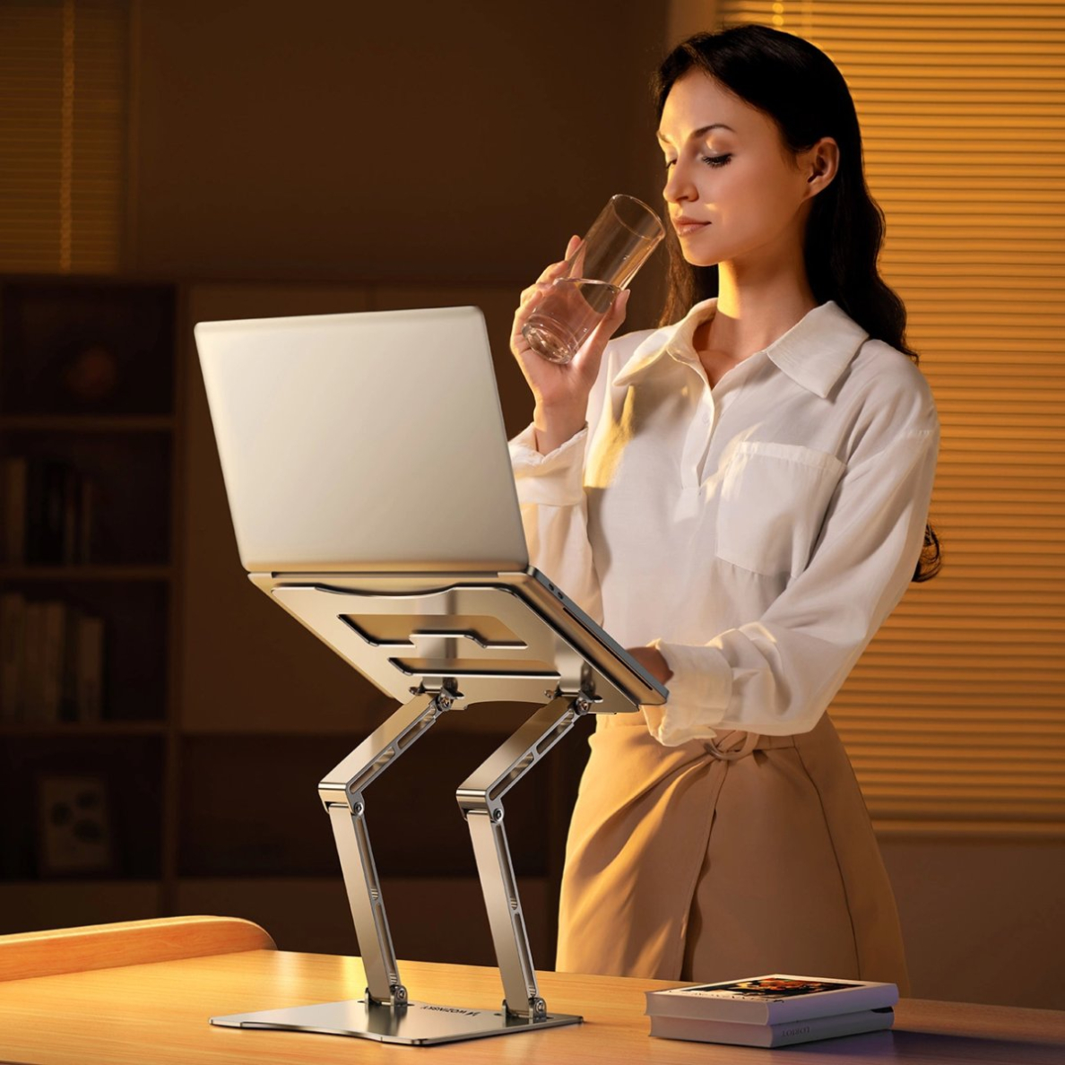 Wozinsky WRS-CPY75DSS Aliuminio nešiojamo kompiuterio stovas – sidabrinis 2