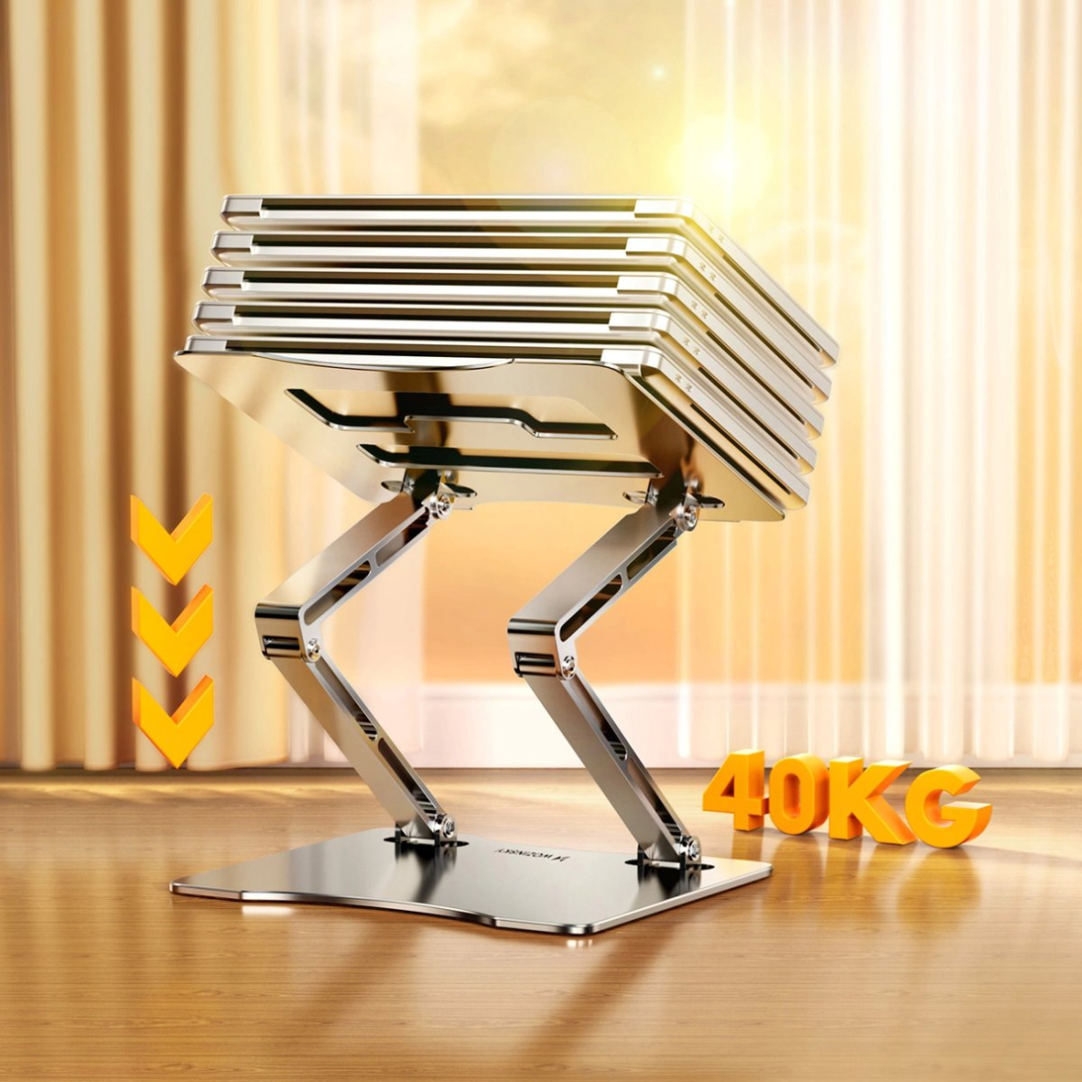 Wozinsky WRS-CPY75DSS Aliuminio nešiojamo kompiuterio stovas – sidabrinis 8