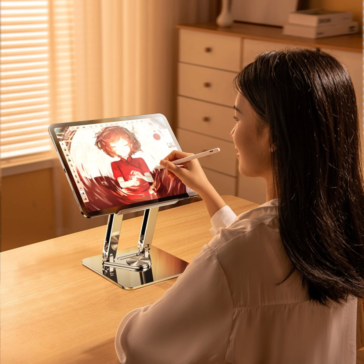 Wozinsky WRS-CPY84SS Aliuminio nešiojamo kompiuterio stovas – sidabrinis 8