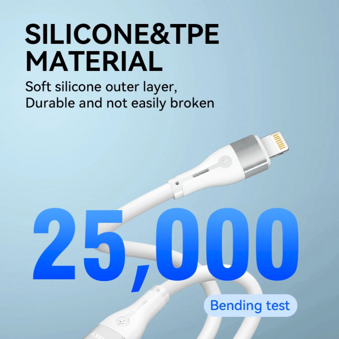 Wozinsky WSTCL2 Lightning / USB-C PD 27W Kabelis 2 m - baltas 6 Wozinsky WSTCL2 Lightning / USB-C PD 27W Kabelis 2 m - baltas 6