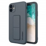 Wozinsky Kickstand Lankstaus Silikono Dėklas Su Stovu iPhone 11 Pro Max Tamsiai Mėlynas