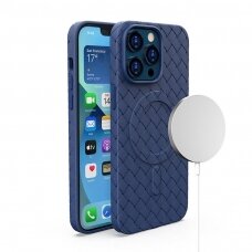 Dėklas Woven iPhone 15 Pro - tamsiai mėlynas