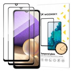Ekrano apsauga Wozinsky Tempered Glass Full Glue Samsung Galaxy A32 5G Juodais kraštais (tinka su dėklu) 2 VNT.