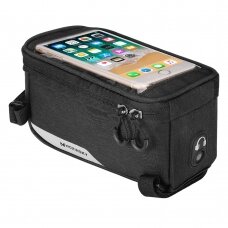 Laikiklis Wozinsky Bike Front Storage Bag Bicycle Frame Phone Case 6,5 Inch Max 1L Juodas (Wbb6Bk)
