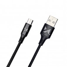 Kabelis Wozinsky USB - microUSB 2,4A 1m Juodas (WUC-M1B)