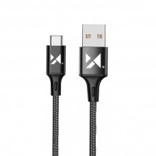 Kabelis Wozinsky USB - USB Type C 2,4A 2m Juodas (WUC-C2B)