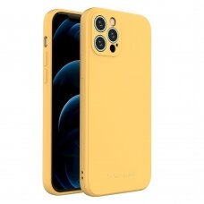 Dėklas Wozinsky Color Case silikonas iPhone 12 Pro Geltonas