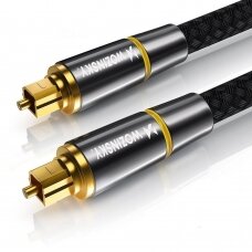 Optinis audio kabelis Wozinsky Toslink SPDIF 1,5m juodas (WOPT-15)