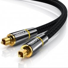 Optinis audio kabelis Wozinsky Toslink SPDIF 1,5m juodas (WOPT-15)