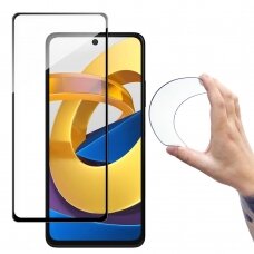 LCD apsauga Wozinsky Full Cover Flexi Nano Glass Film Xiaomi Poco M4 Pro 5G Juodais kraštais