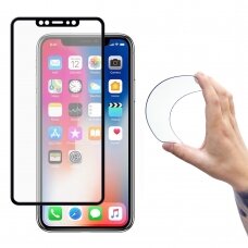 Ekrano Apsauginis Stiklas su rėmeliu Wozinsky Full Cover Flexi Nano Glass Hybrid iPhone 11 Pro / iPhone XS / iPhone X Juodas