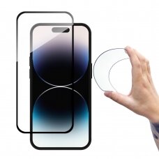 Ekrano apsauga Wozinsky Full Cover Flexi Nano Glass tempered glass for iPhone 14 Pro Max Juodais kraštais