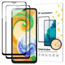 Ekrano apsauga Wozinsky Full Glue Tempered Glass Samsung Galaxy A04s x 2 vnt Juodais kraštais
