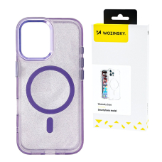 Wozinsky Glitter dėklas su MagSafe Samsung Galaxy S25 Ultra – violetinis su blizgučiais