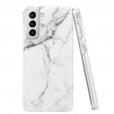 Dėklas Wozinsky Marble Samsung Galaxy S22 baltas