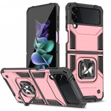 Dėklas Wozinsky Ring Armor Samsung Galaxy Z Flip 4 rožinis