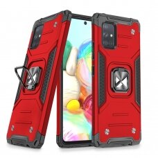 Dėklas Wozinsky Ring Armor Samsung Galaxy A71 5G raudonas