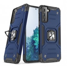 Dėklas Wozinsky Ring Armor Samsung Galaxy S21 FE Mėlynas
