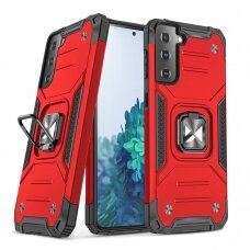 Dėklas Wozinsky Ring Armor Samsung Galaxy S21 FE Raudonas NDRX65