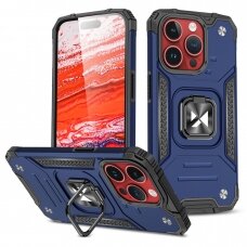 Dėklas Wozinsky Ring Armor iPhone 15 Pro - Mėlynas