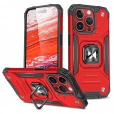 Dėklas Wozinsky Ring Armor iPhone 15 Pro Max - Raudonas