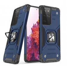 Dėklas Wozinsky Ring Armor Samsung Galaxy S22 Ultra Mėlynas
