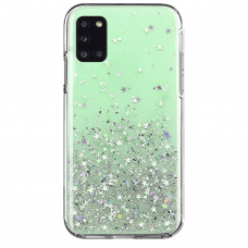 Blizgus Tpu Dėklas "Wozinsky Star Glitter" Samsung Galaxy A31 Žalias