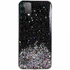 Dėklas Wozinsky Star Glitter Shining Samsung Galaxy A72 4G juodas