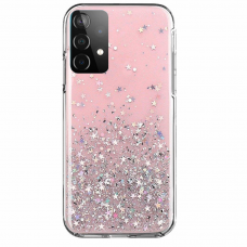 Blizgus TPU dėklas Wozinsky Star Glitter Samsung Galaxy A72 4G rožinis
