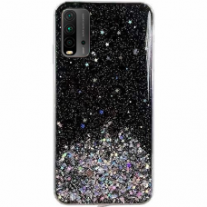 Blizgus TPU dėklas Wozinsky Star Glitter Xiaomi Redmi K40 Pro+/ K40 Pro/ K40/ Poco F3 juodas