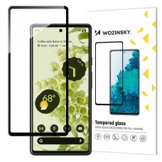 Wozinsky super durable Full Glue tempered glass full screen with frame Case Friendly Google Pixel 6 black