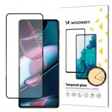 Ekrano apsauga Wozinsky super durable Full Glue Motorola Edge 30 Juodais kraštais (tinka su dėklu)