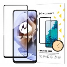 Ekrano apsauga Wozinsky Tempered Glass Motorola Moto G41 / G31 Juodais kraštais (tinka su dėklu)