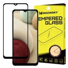 Wozinsky Tempered Glass Full Glue Super Tough Screen Protector Full Coveraged with Frame Case Friendly skirta Samsung Galaxy A12 black